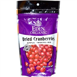 Eden Foods, Органические  сушеные ягоды клюквы, 4 унции (113 г)