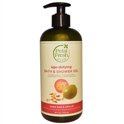 Petal Fresh, Pure, Moisturizing Bath & Shower Gel, Grape Seed & Olive Oil, 16 fl oz (475 ml)