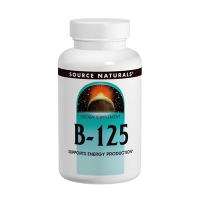 Source Naturals, Витамины B-125, 125 мг, 90 таблеток