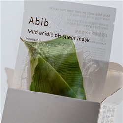 Успокаивающая слабокислотная маска с хауттюйнией Abib Mild Acidic pH Sheet Heartleaf Fit Mask