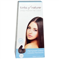 Tints of Nature, Перманентная  краска для волос, натуральный коричневый оттенок, 4N, 4.4 жидкие унции (130 мл)