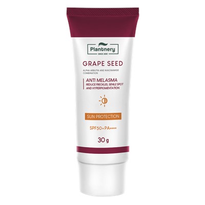 Plantnery Grape Seed Anti Melasma UV Sunscreen Cream SPF 50 PA+++ 30 g
