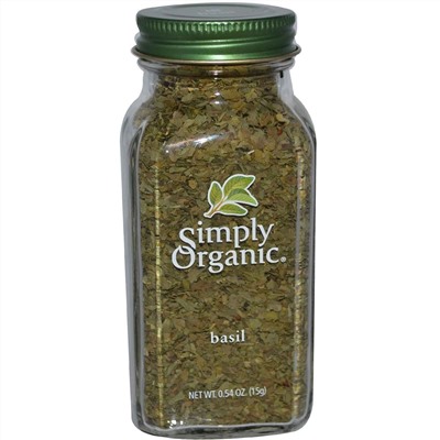 Simply Organic, Базилик, 0,54 унции (15 г)