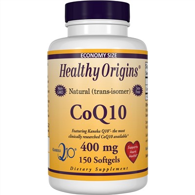 Healthy Origins, CoQ10 капсулы, (Kaneka Q10), 400 мг, 150 желатиновых капсул