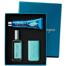 ATELIER COLOGNE CLEMENTINE CALIFORNIA COLOGNE ABSOLUE 30ml + 30ml Hand Cream + LEATHER CASE
