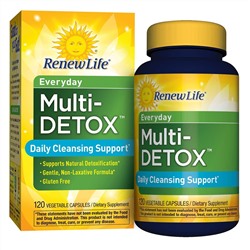 Renew Life, Everyday, Multi-Detox, Daily Cleansing Support, 120 Vegetable Capsules