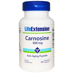 Life Extension, Карнозин, 500 мг, 60 вегетарианских таблеток