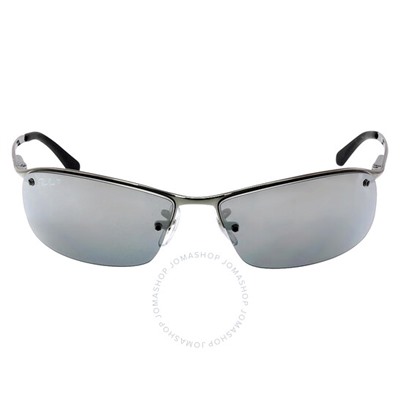 RAY-BAN  Polarized Grey Gradient Mirror Wrap Men's Sunglasses
