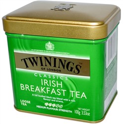 Twinings, Классический листовой чай, Irish Breakfast, 3,53 унции (100 г)