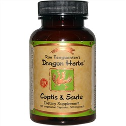 Dragon Herbs, Coptis & Scute, тонизирующая формула, 500 мг, 100 растительных таблеток