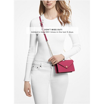 MICHAEL KORS OUTLET Small Saffiano Leather Envelope Crossbody Bag