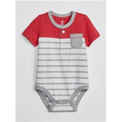 Baby Stripe Henley Bodysuit