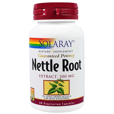 Solaray, Nettle Root Extract, 300 mg, 60 Capsules