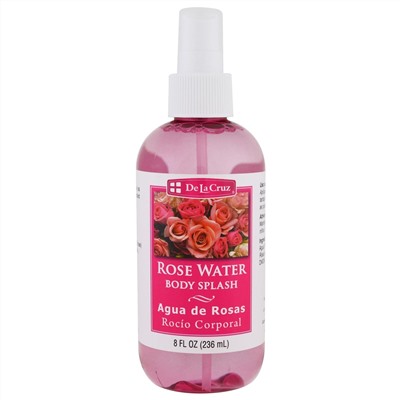 De La Cruz, Спрей для тела "Розовая вода", 8 жидких унций (236 мл)