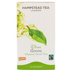 Hampstead Tea, Clean Green, Organic Green Tea, 20 Sachets, 1.41 oz (40 g)