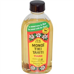 Monoi Tiare Tahiti, Масло для загара с защитным фактором SPF 6, 120 мл