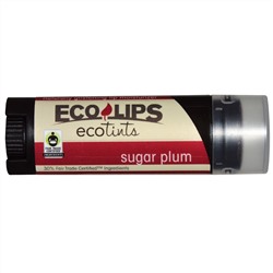 Eco Lips Inc., Ecotints, увлажняющий бальзам для губ, Sugar Plum, 0.15 унций (4.25 г)