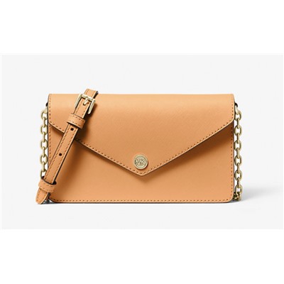 MICHAEL KORS OUTLET Small Saffiano Leather Envelope Crossbody Bag