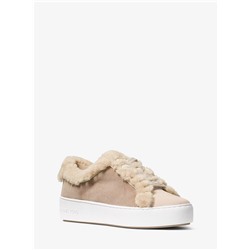 MICHAEL MICHAEL KORS Poppy Suede and Shearling Sneaker