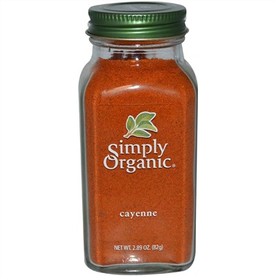 Simply Organic, Кайенский перец, 2.89 унций (82 г)