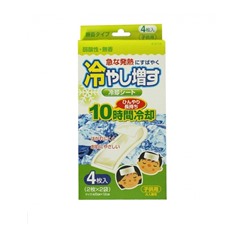 KIYOU-JOCHUGIKU Охлаждающие жаропонижающие гелевые пластыри от температуры детские без аромата упаковка 4 шт