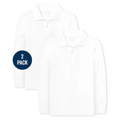 The Children’s Place  Boys Uniform Soft Jersey Polo 2-Pack - Multi Clr