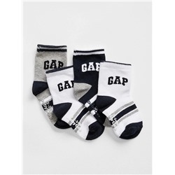Toddler Gap Logo Stripe Crew Socks (4-Pack)