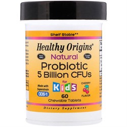 Healthy Origins, Natural Probiotic, Kids, Cherry Flavor, 5 Billion CFU, 60 Chewable Tablets