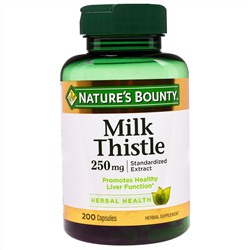 Nature's Bounty, Расторопша, 250 мг, 200 капсул