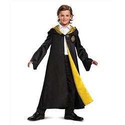 Harry Potter Black & Gold Hogwarts Robe Deluxe Dress-Up Outfit - Kids