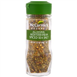 McCormick Gourmet, All Natural, средиземноморская пряная морская соль, 70 г (2,5 унции)