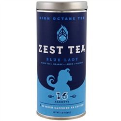 Zest Tea LLZ, Чай с высоким содержанием октана, голубая леди, 16 пакетиков, 1,41 унция (40 г)