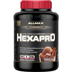 ALLMAX Nutrition, Hexapro, ультрапремиальный белок + серднецепочечные триглицериды и кокосовое масло, шоколад, 2,5 кг (5,5 фунтов)