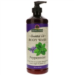 Nature's Answer, Body Wash - Essential Oil, Peppermint, 16 Fl oz (474 ml)