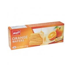 Вафли с апельсиновым вкусом от Bissin 100 гр / Bissin Premium Wafers Orange Flavored 100g