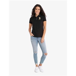 USPA METALLIC PRINT POLO SHIRT