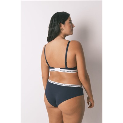 Pack bragas clásicas algodón logo azul