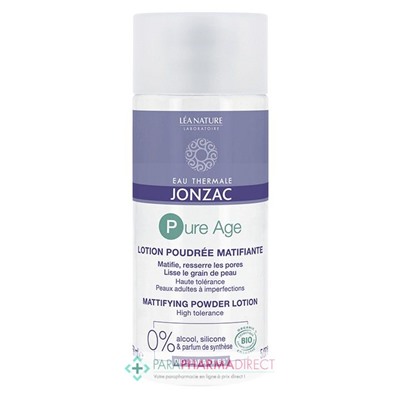 Eau Thermale Jonzac - Pure Age - Lotion Poudrée Matifiante BIO 150ml