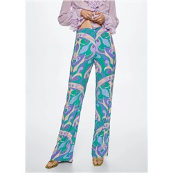 Pantalón fluido estampado -  Mujer | MANGO OUTLET Melilla