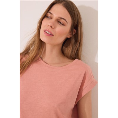 Camiseta sin mangas 100% algodón naranja