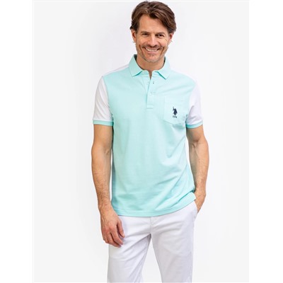 COLORBLOCK PIQUE POLO SHIRT WITH POCKET