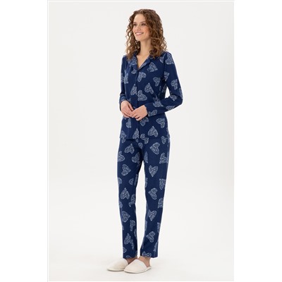 Kadın Lacivert Pijama Takımı