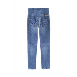 Vaquero skinny fit de tiro alto Azul