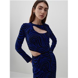 Viskose Kleid mit Muster