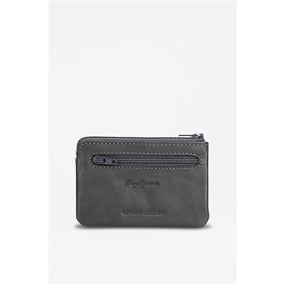 Cartera de piel Chief Gris oscuro