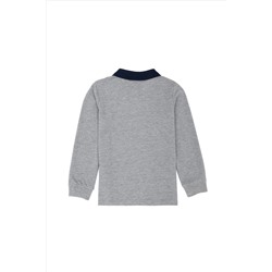 Erkek Çocuk Gri Melanj Basic Sweatshirt