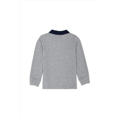 Erkek Çocuk Gri Melanj Basic Sweatshirt