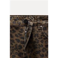 ZW COLLECTION ANIMAL PRINT RELAXED LOW-RISE JEANS