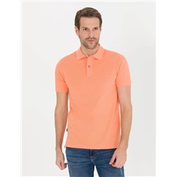 Pembe Slim Fit Polo Yaka Basic Tişört