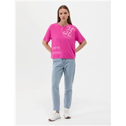 Fuşya Comfort Fit Tişört